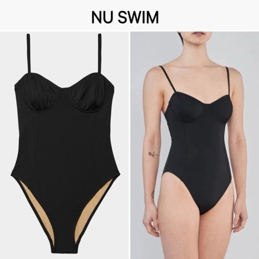 Nu Swim Harmony One Piece Swimsuit in Black sz XS 233$